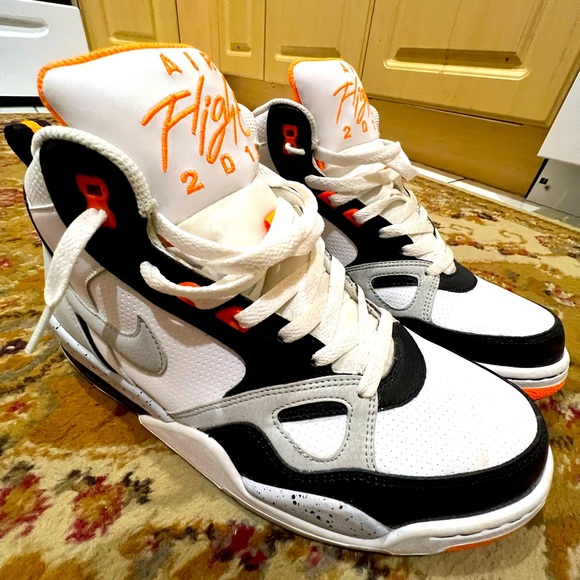 Nike Other - Nike Flight ’13 Mid ‘White/Bright Citrus-Black-Strata Grey